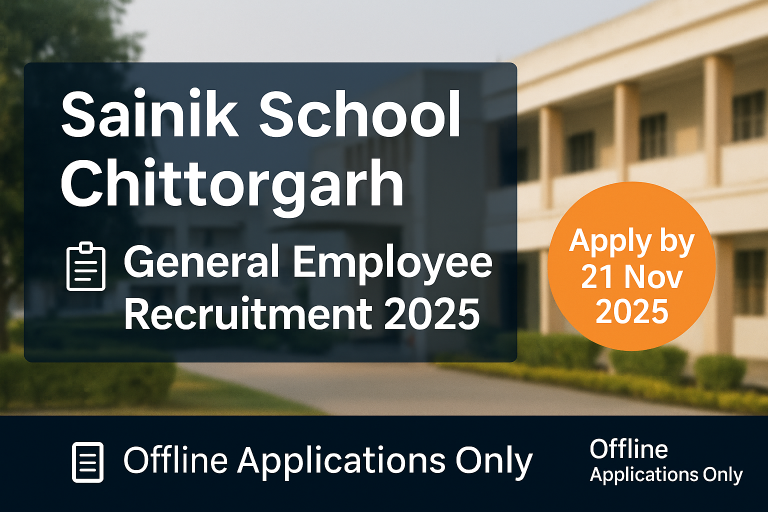 Sainik School Chittorgarh Recruitment 2025