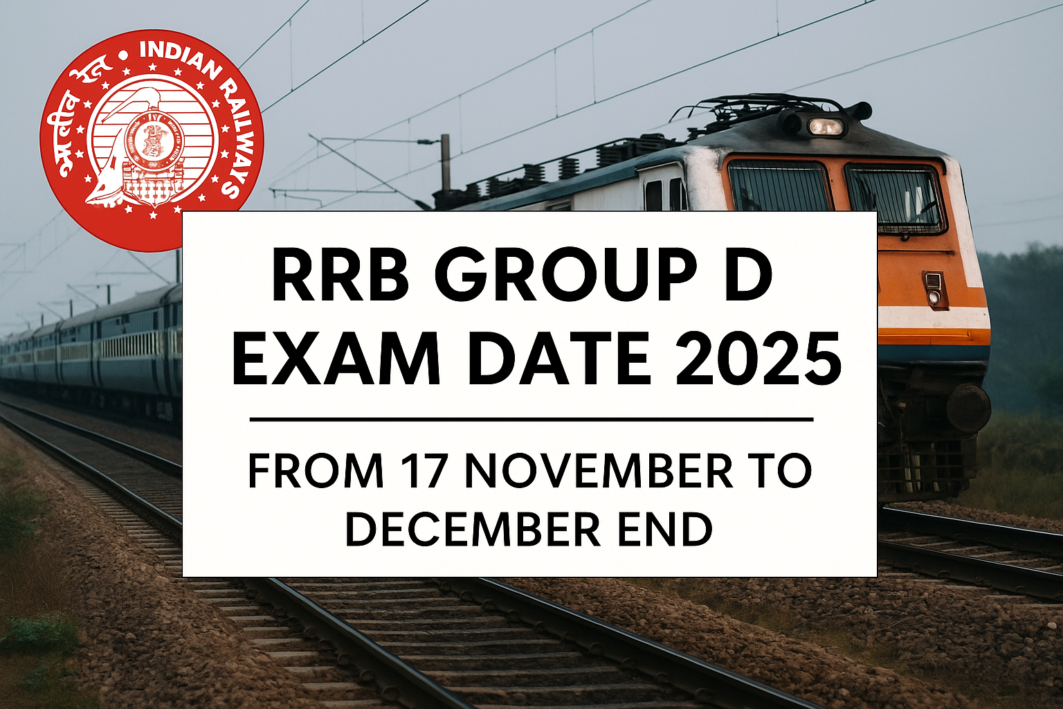 RRB Group D Exam Date 2025, Railway Group D New Exam Date 2025, RRB CEN 08/2024, Railway Group D Admit Card 2025, RRB Group D CBT Schedule 2025, Indian Railways Recruitment 2025, RRB Group D Syllabus 2025, RRB Group D Notification 2025, Railway Group D Vacancy 2025, RRB Exam City and Date Link, RRB Group D Latest Update 2025, RRB Group D Official Notice 2025, RRB Group D Admit Card Download, Railway Group D 2025 Exam News, RRB Group D Level 1 Posts