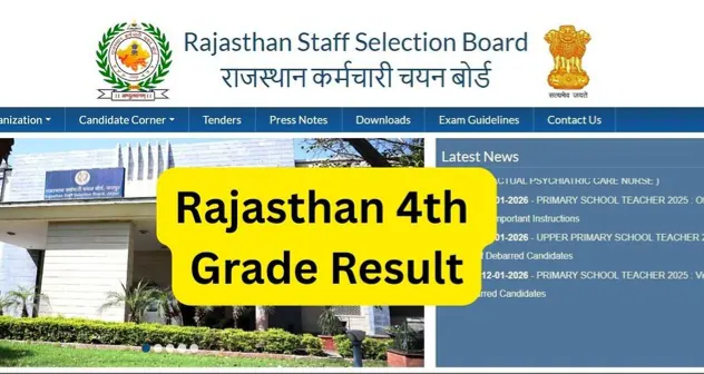 Rajasthan 4th Grade Result Download