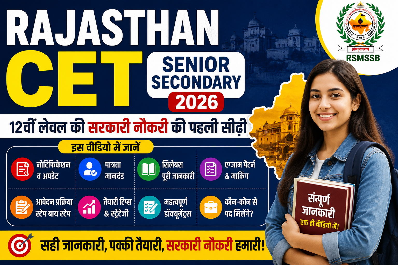 Rajasthan CET Senior Secondary form 2026